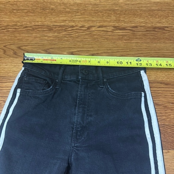 Mother Insider Crop Step Fray Guilty Racer Jeans Size 26 - Picture 12 of 16